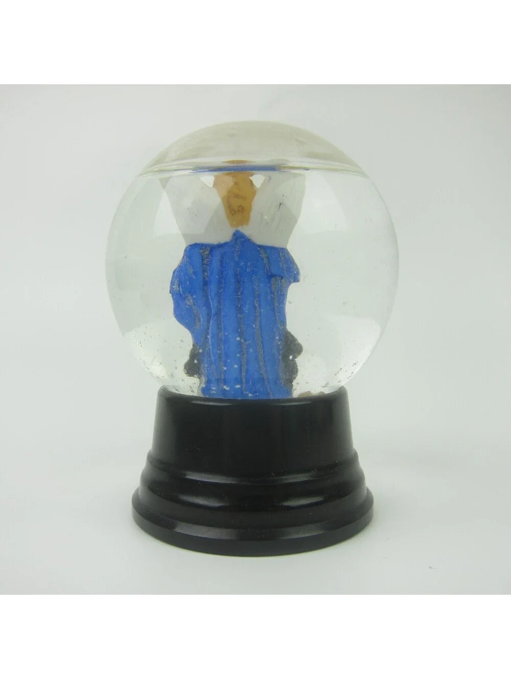 Vintage 1950s Snow Globe Guardian Angel Children Girl Holds Baby Boy 3.5